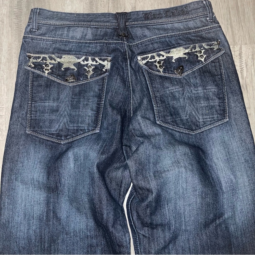 Vintage Y2K Blac Label Jeans Embroidered Pocket Grunge Hip Hop Skater Size 36